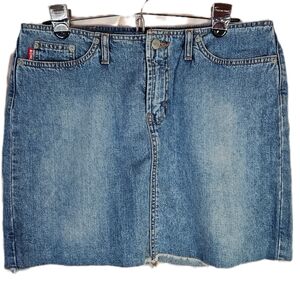 Vintage Bongo Cutoff Jean Mini Skirt Women's Medium Low Rise Y2K Denim Casual